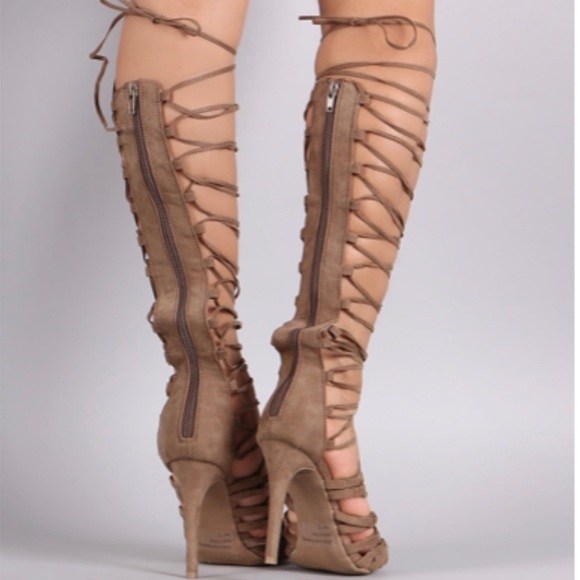 Wild Diva Lounge Suede Corset
Lace-Up Gladiator Heel - Picture 2 of 3